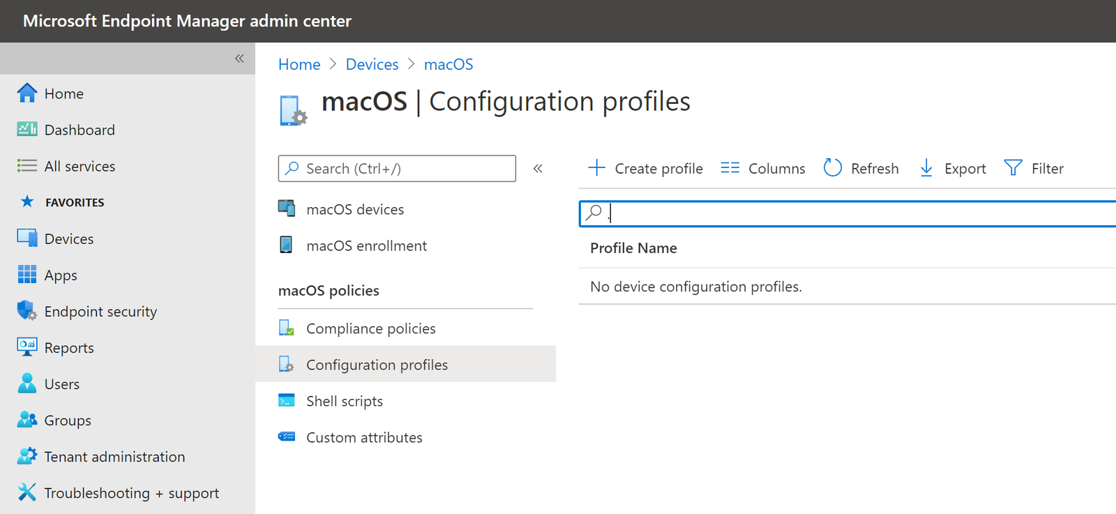 Creating Settings Catalog profile in Intune